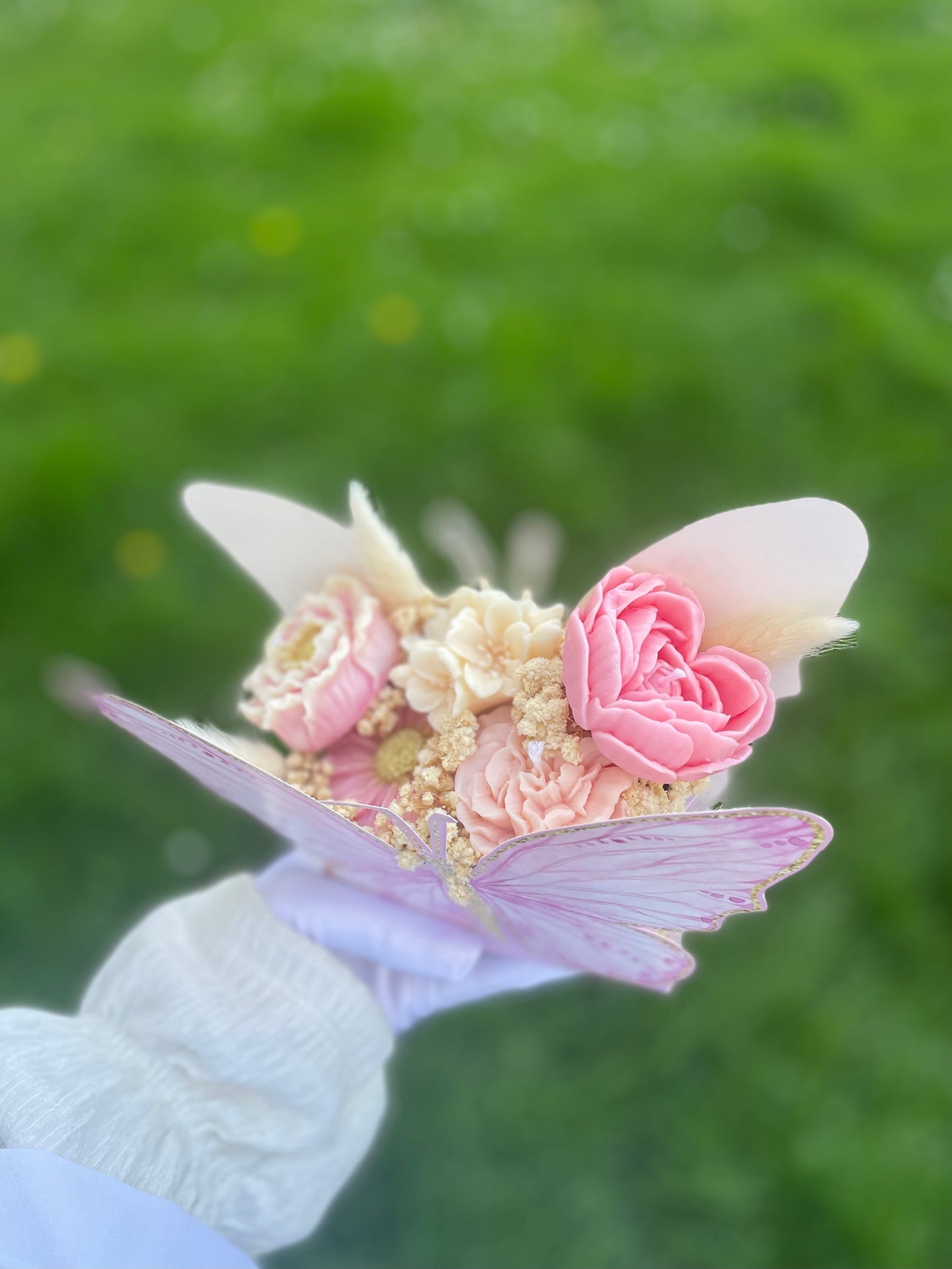Bouquet papillon rose
