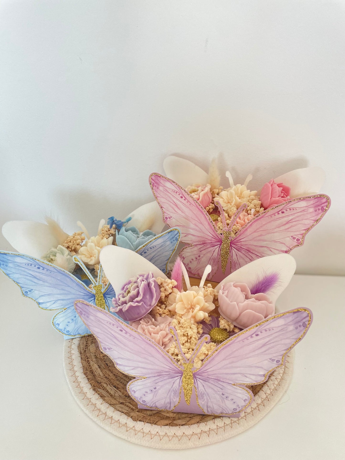 Bouquet papillon bleu