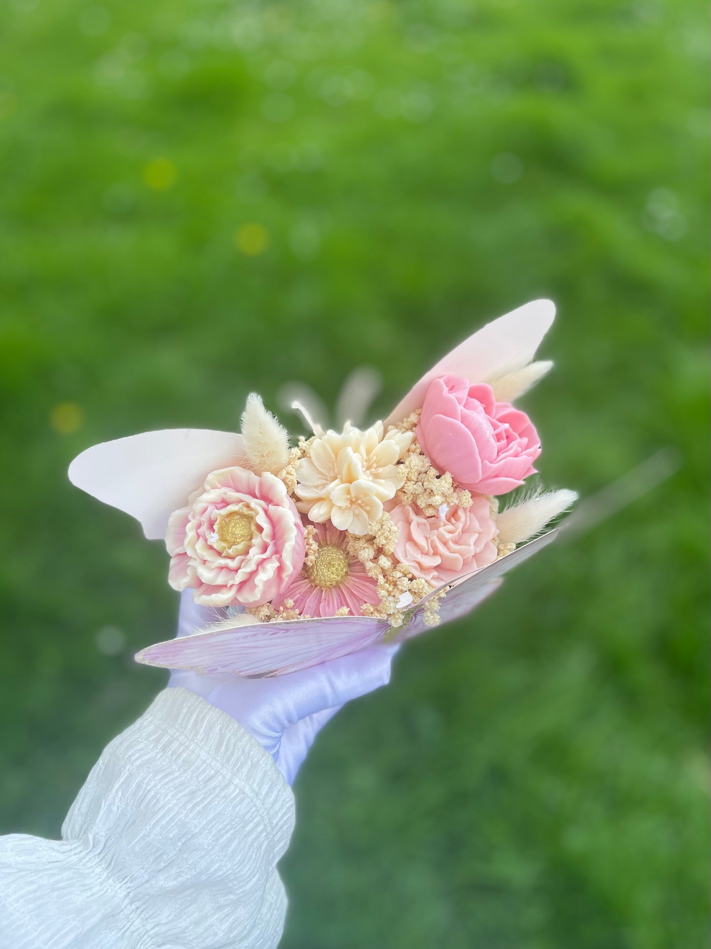 Bouquet papillon rose