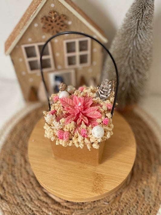 Mini panier rose, sucre d’orge