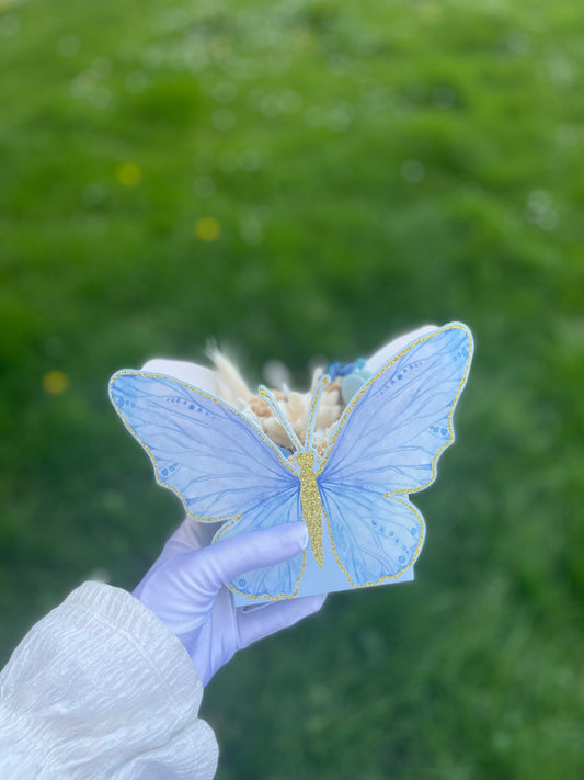 Bouquet papillon bleu