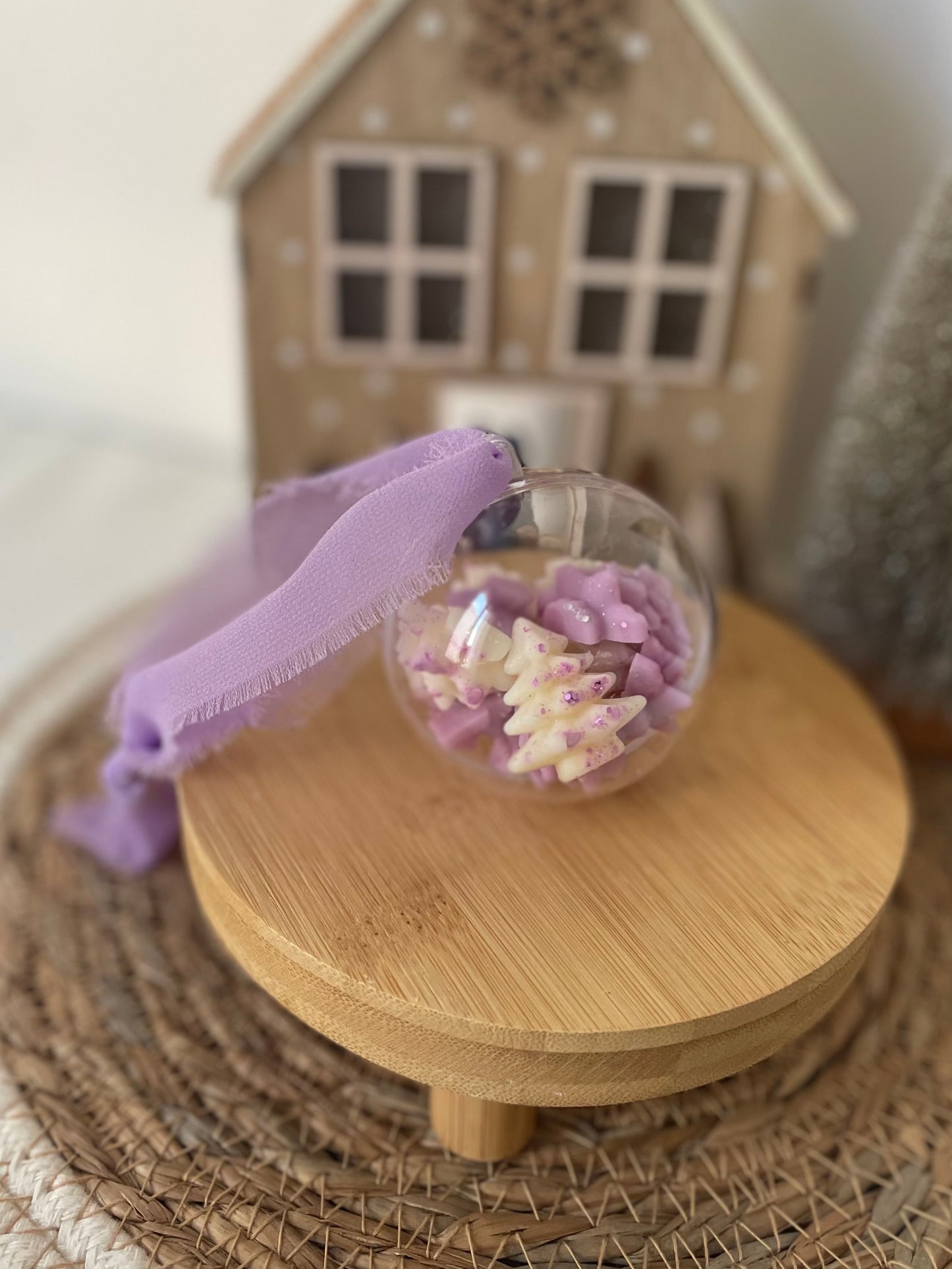 Boule de noël garnie